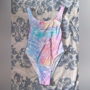 Colorful Tye Dye Bathing Suit One Piece XS